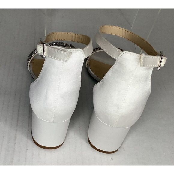 Blue By Betsey Johnson Women's 8W 12M 12W Mel ivory satin heels - Picture 4 of 7